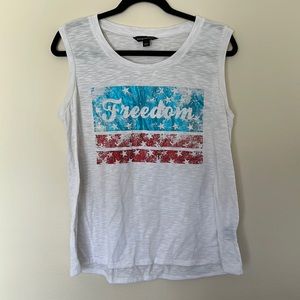 White American flag tank top